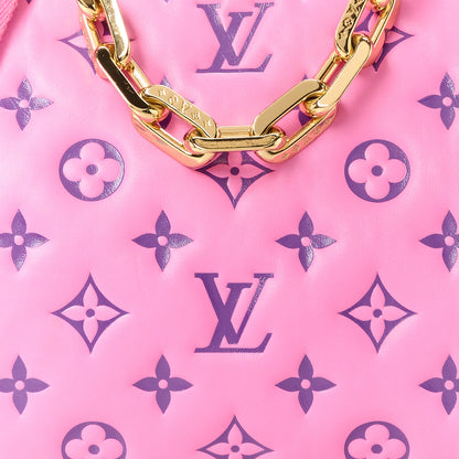 Louis Vuitton LOUIS VUITTON Lambskin Embossed Monogram Vuittamins Coussin PM Rose Violet 9 of 11