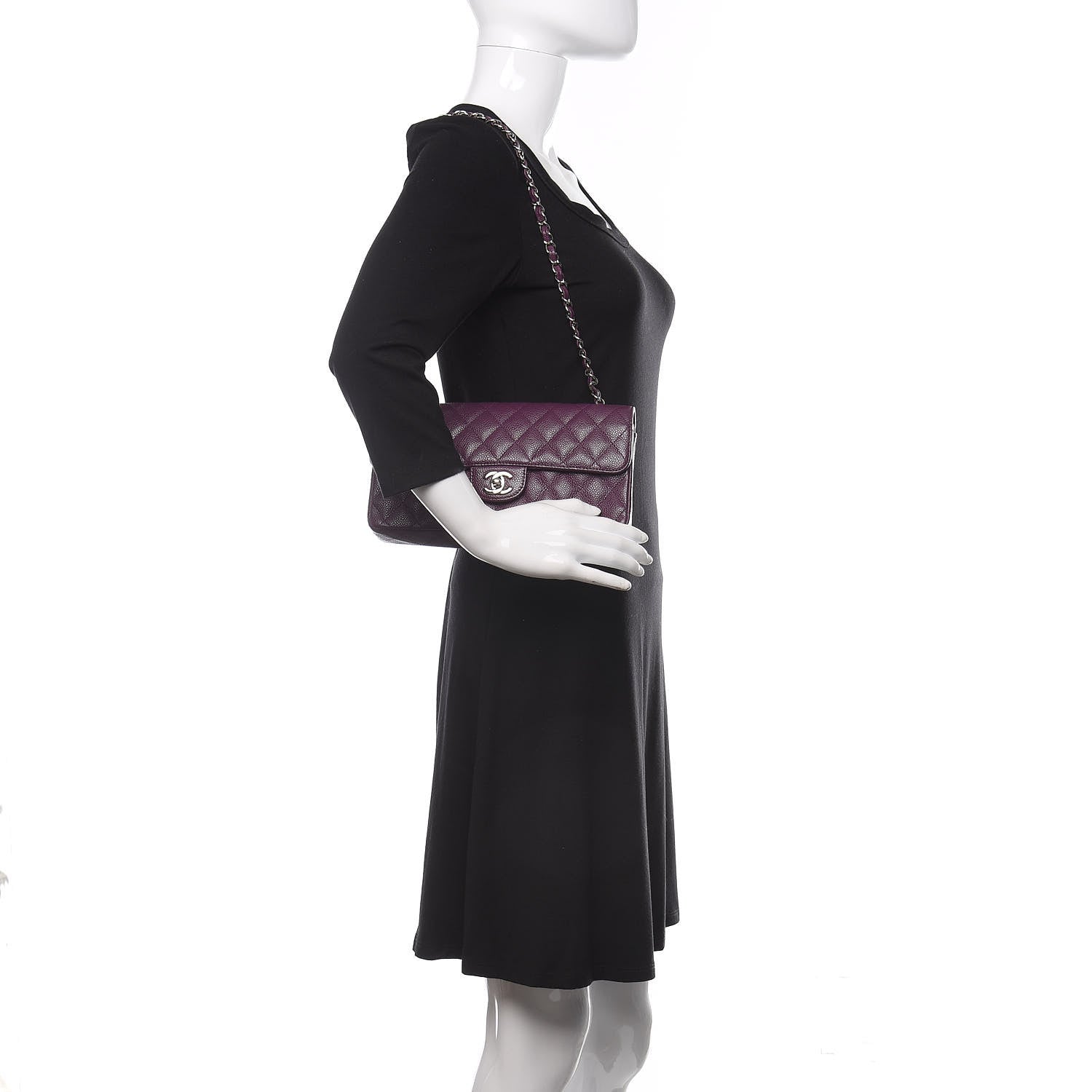 Chanel Caviar Quilted East West Flap Purple 2 of 12