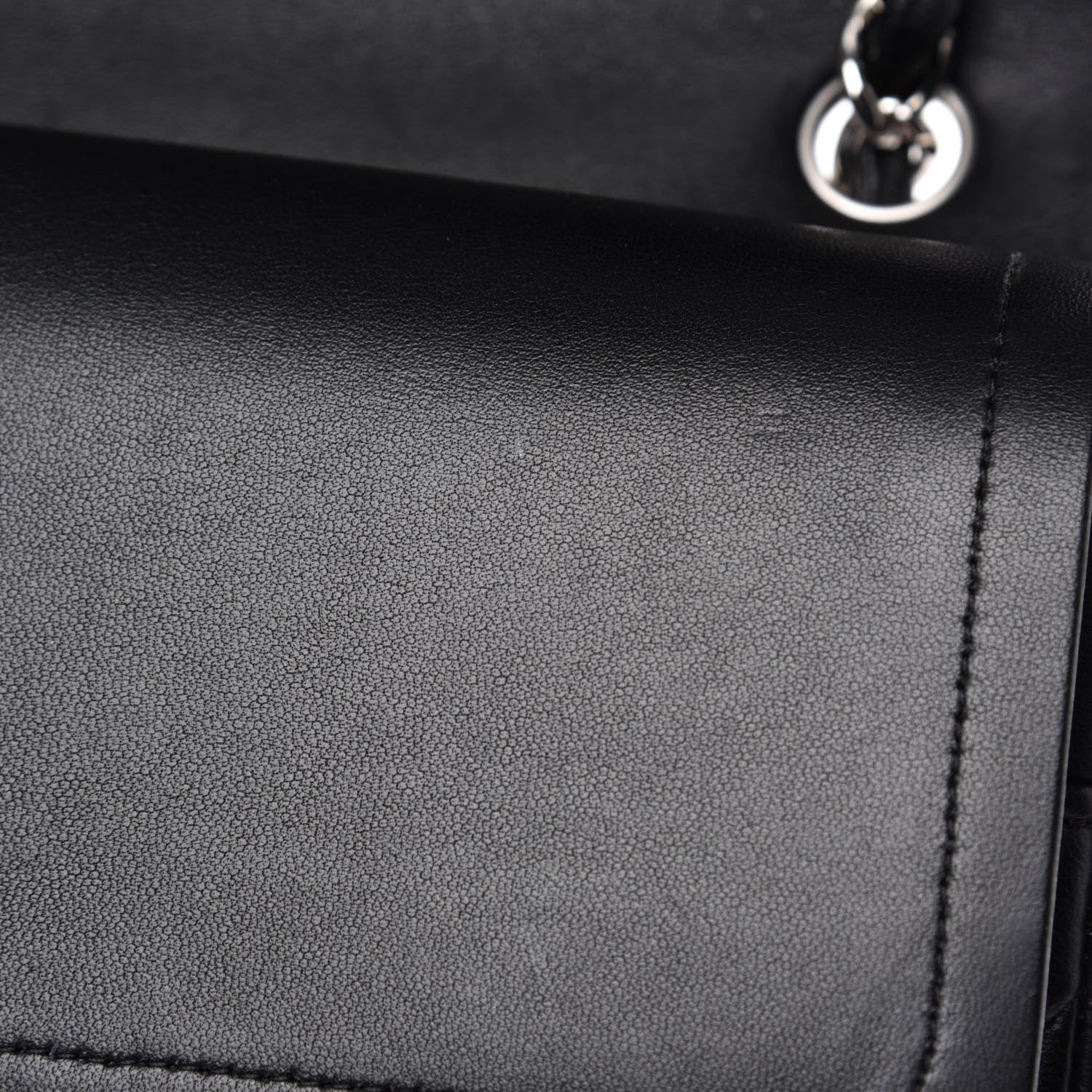 Chanel Lambskin Quilted Jumbo Double Flap Black 11 of 17