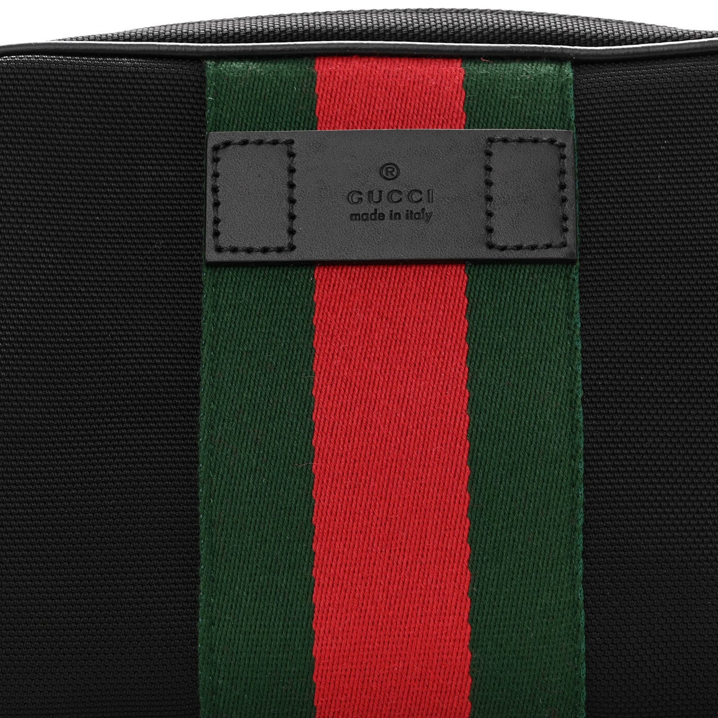 Canvas Web Slim Belt Bag Black