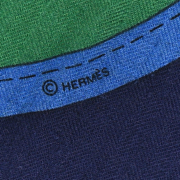 Hermes Cashmere Silk Camails Shawl 140 4 of 4
