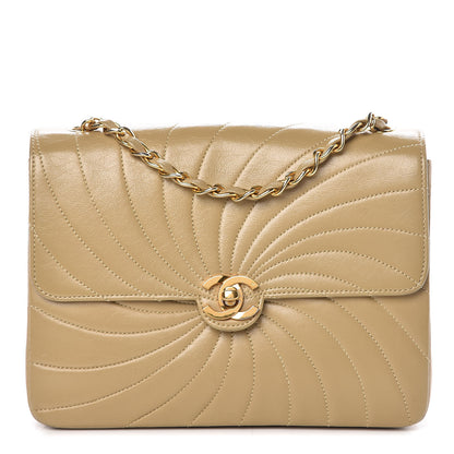 Chanel Lambskin Quilted Small Single Flap Beige 1 of 10