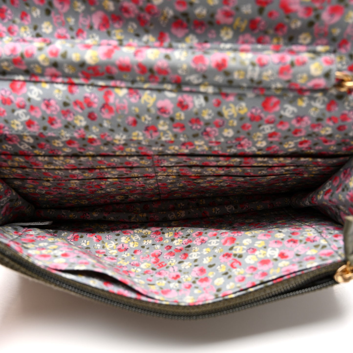 Canvas Quilted Coco Cuba Charms Wallet on Chain WOC Khaki