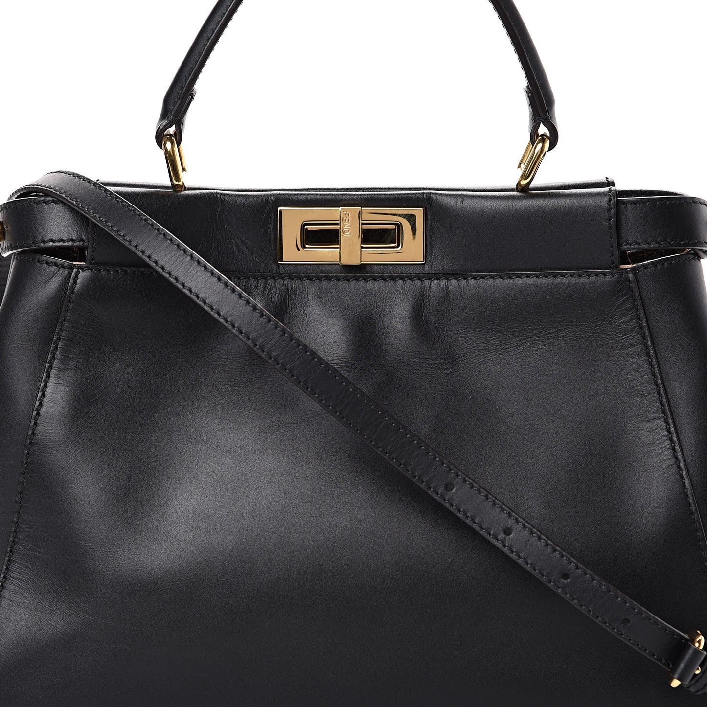 Vitello Morgan Fabric Jacquard Pequin Medium Peekaboo Iconic Satchel Black Tobacco