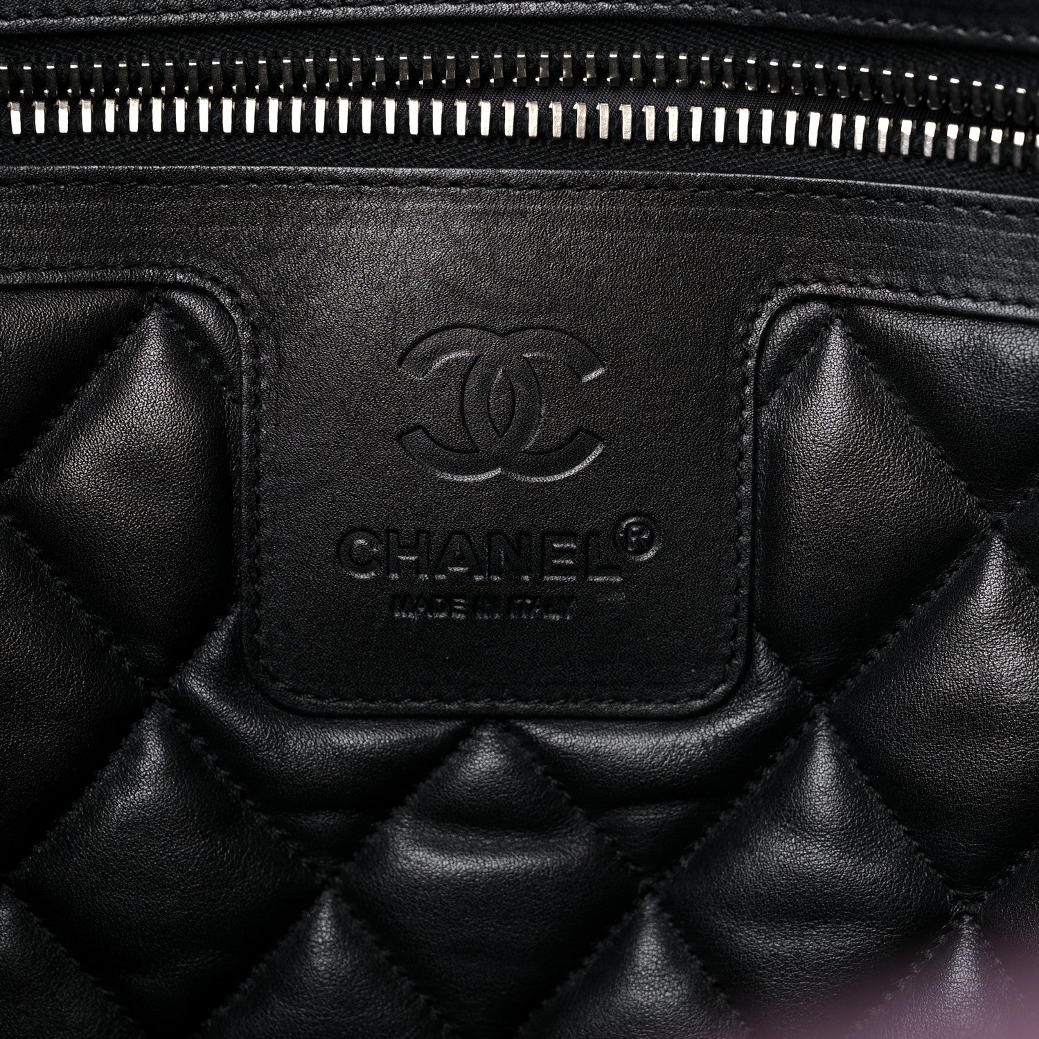 Chanel Lambskin Quilted Medium Coco Cocoon Reversible Tote Black 6 of 10
