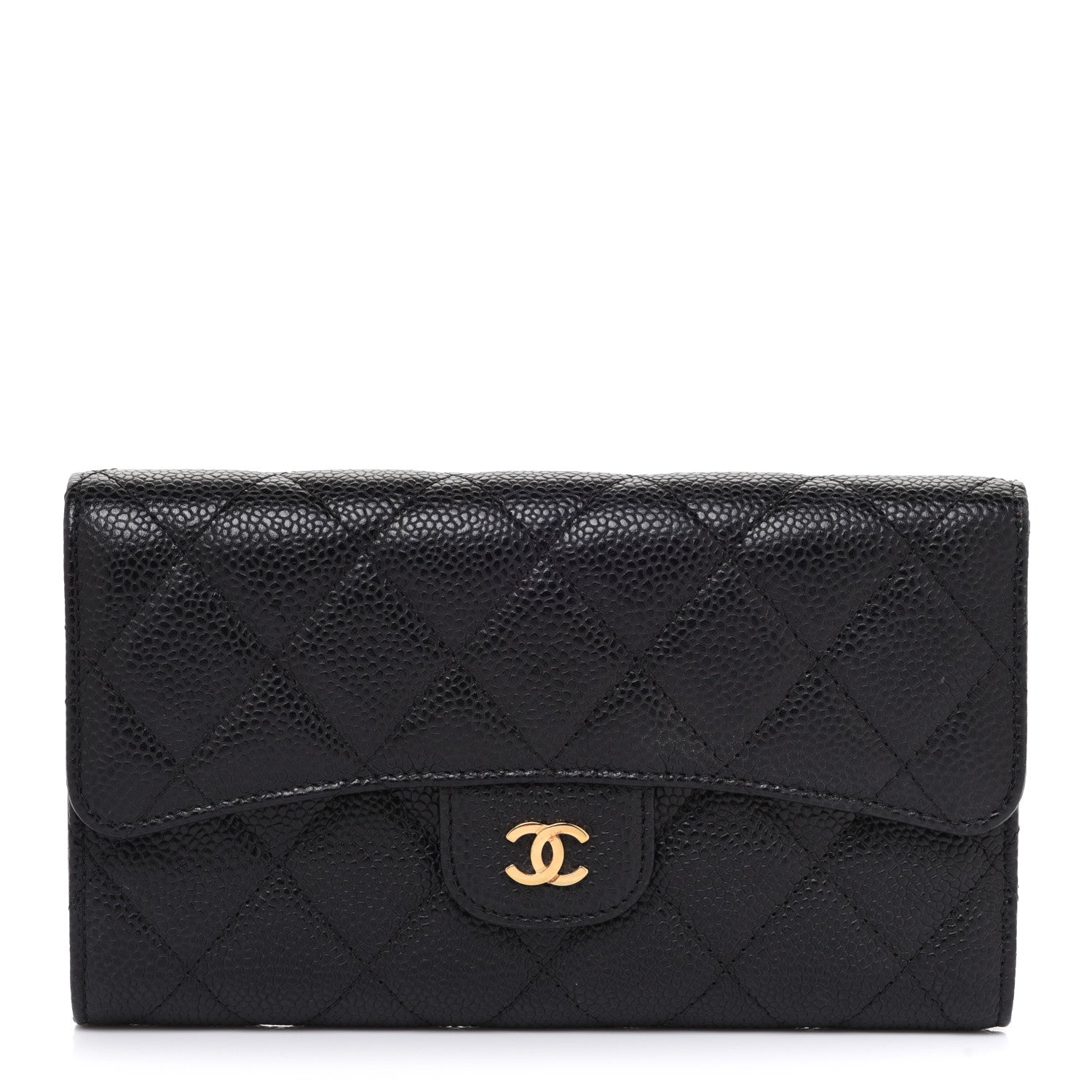 Chanel Caviar Quilted Large Flap Wallet Black 1 of 14