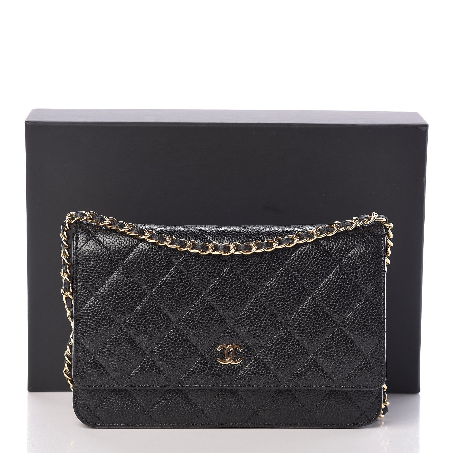 Chanel Caviar Quilted Wallet On Chain WOC Black 14 of 14