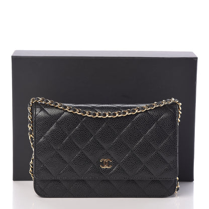 Chanel Caviar Quilted Wallet On Chain WOC Black 14 of 14
