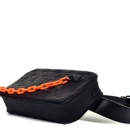 Louis Vuitton Taurillon Monogram Uniformes Solar Ray Soft Pochette Volga Belt Bag Black 9 of 10