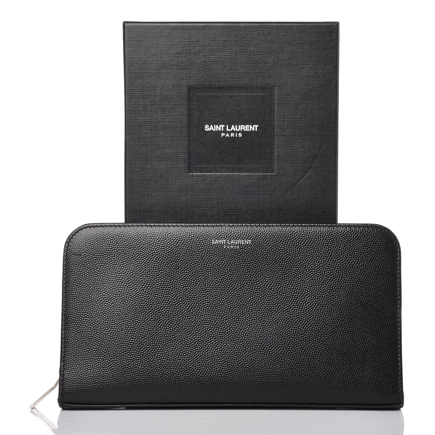 Grain De Poudre Classic Zip Around Travel Wallet Black