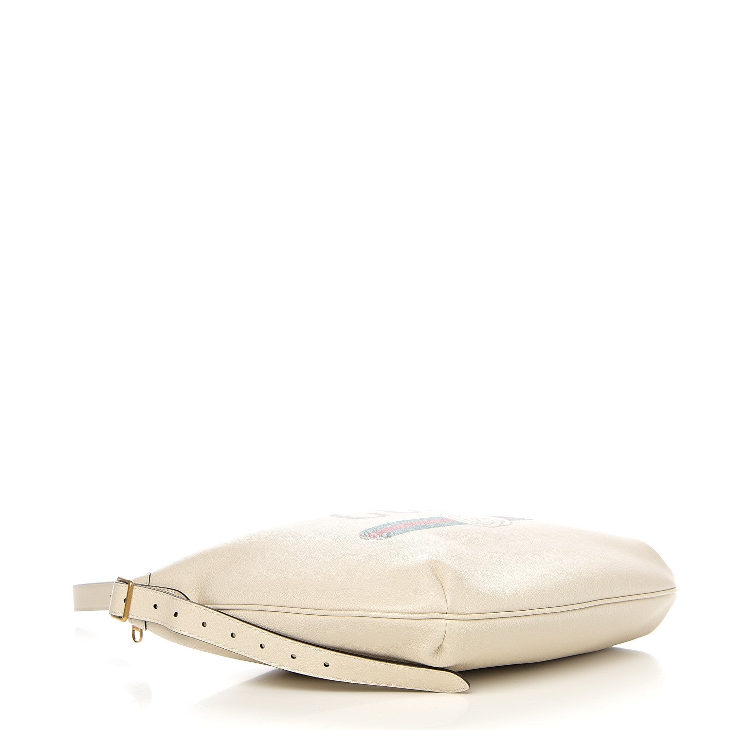 Gucci Grained Calfskin Logo Half Moon Hobo White 3 of 9