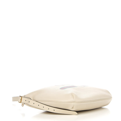 Gucci Grained Calfskin Logo Half Moon Hobo White 3 of 9
