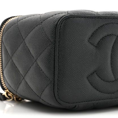Chanel Caviar Quilted Small Vanity Case With Chain Black 11 of 13