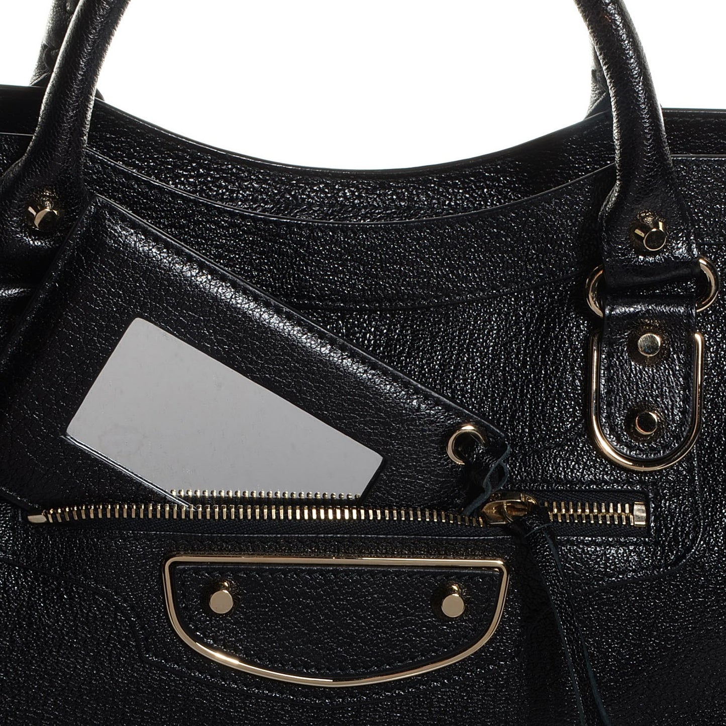 Chevre Gold Metallic Edge Hardware City Black