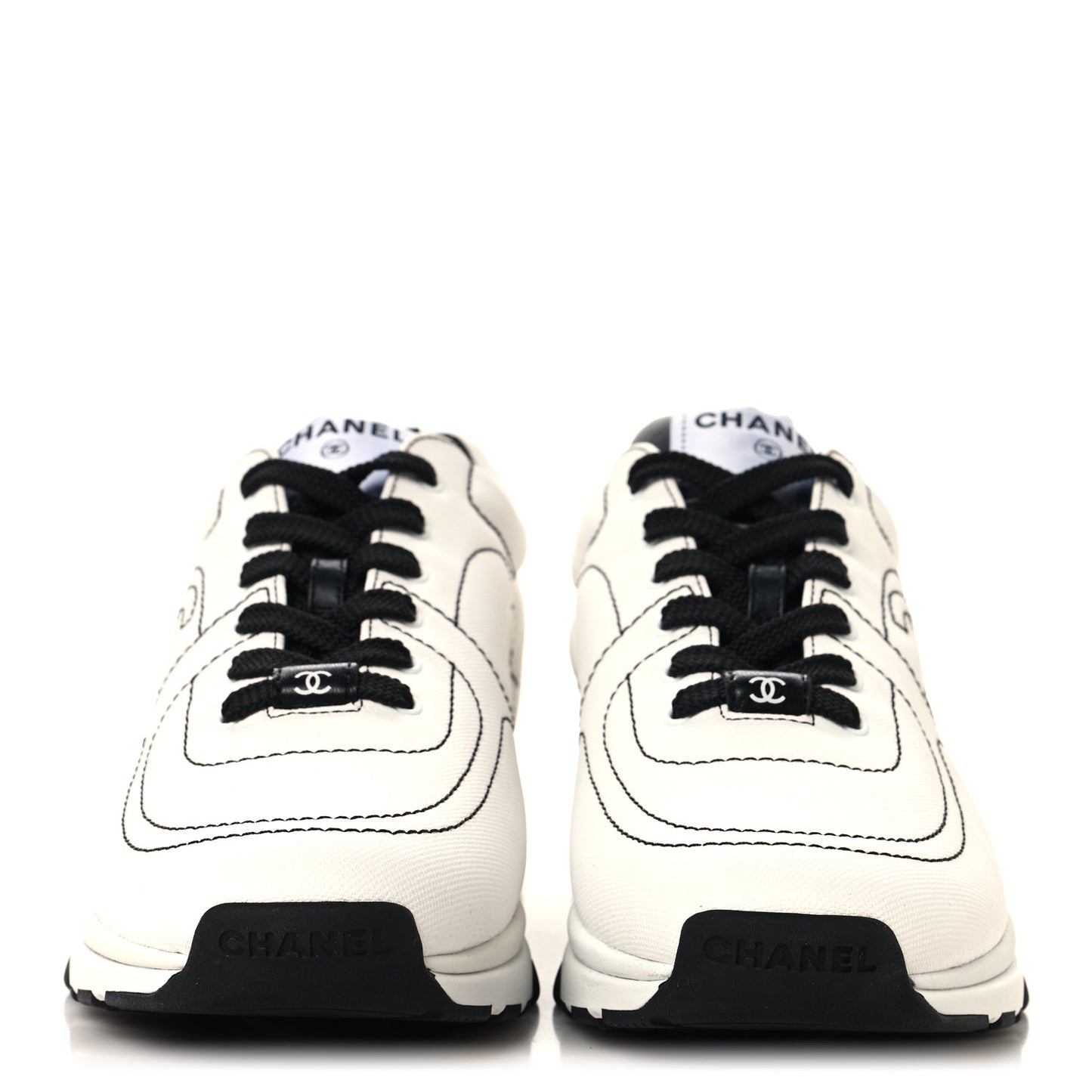 Cotton Womens CC Sneakers 39.5 White Black
