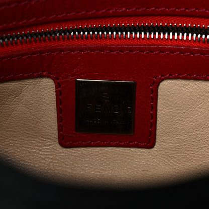 Fendi Satin Lizard Beaded Baguette Black 6 of 12