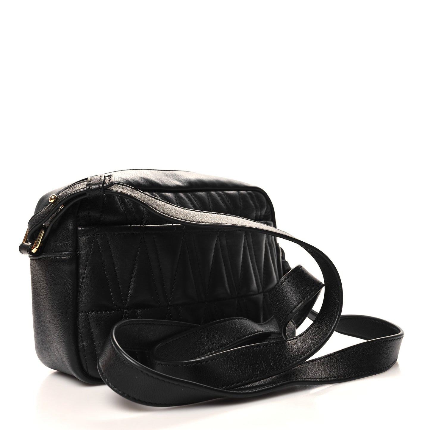 Nappa Quilted Virtus Shoulder Bag Black