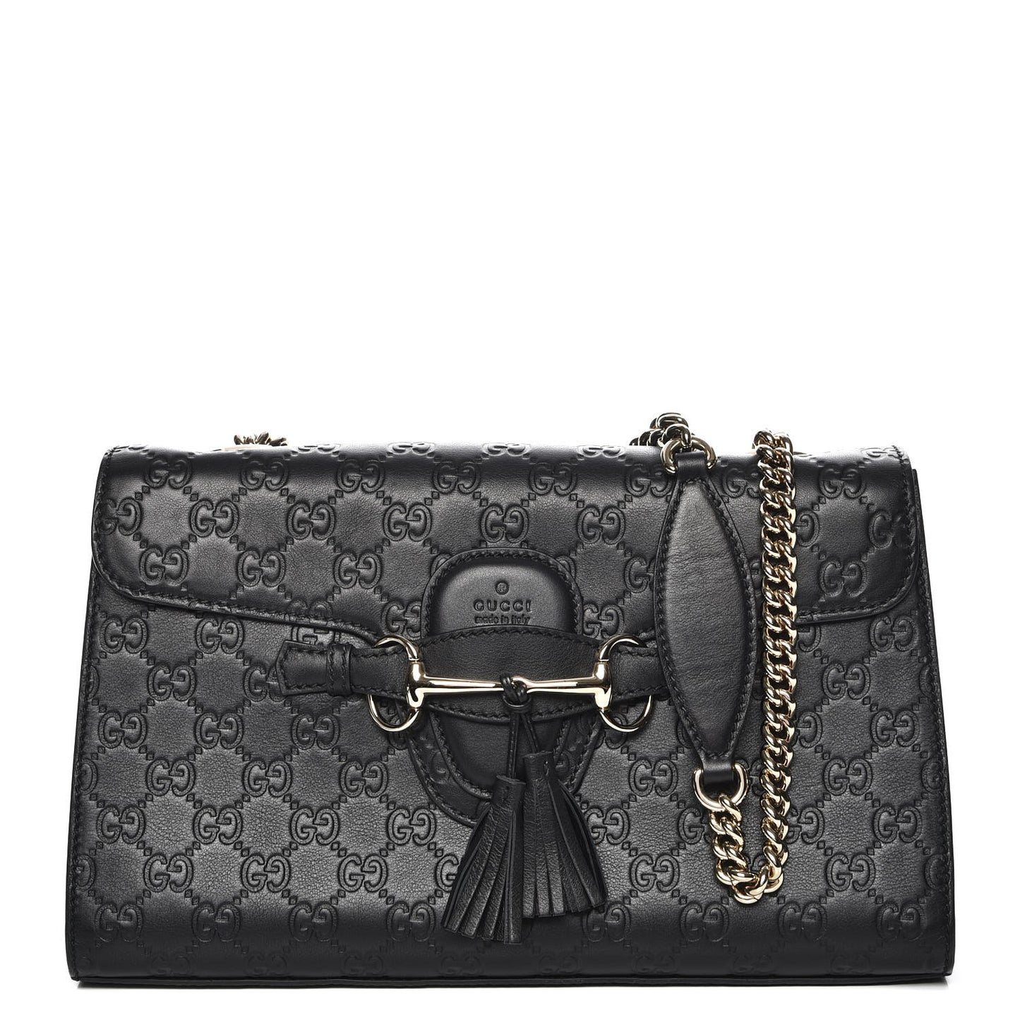 Guccissima Medium Emily Chain Shoulder Bag Black