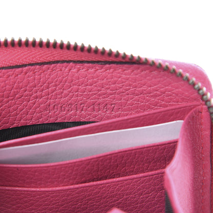 Gucci Grained Calfskin Logo Zip Around Wallet Box Pink Green 7 of 8