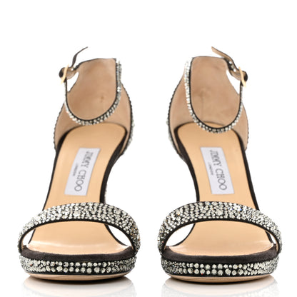 Jimmy Choo Crystal Sandal Pumps 39 Silver 2 of 10