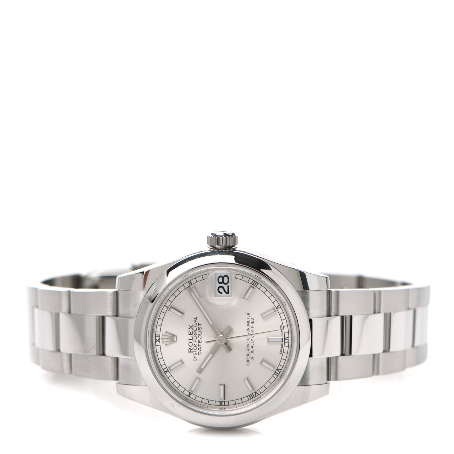 Stainless Steel 31mm Oyster Perpetual Datejust Watch Silver 178240