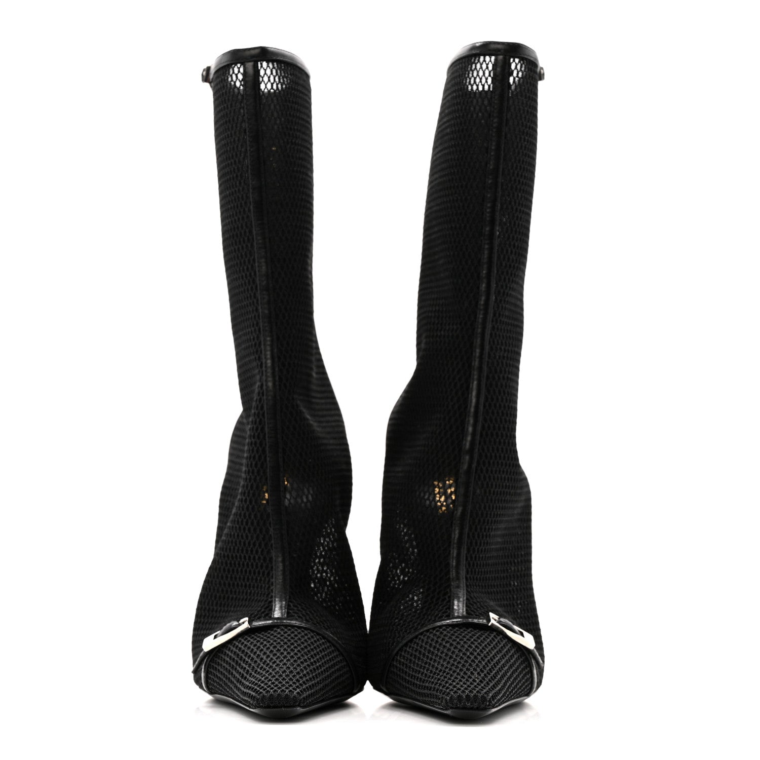 Saint Laurent Elba Applique Tulle Aston 115 Boots 35.5 Black 3 of 10