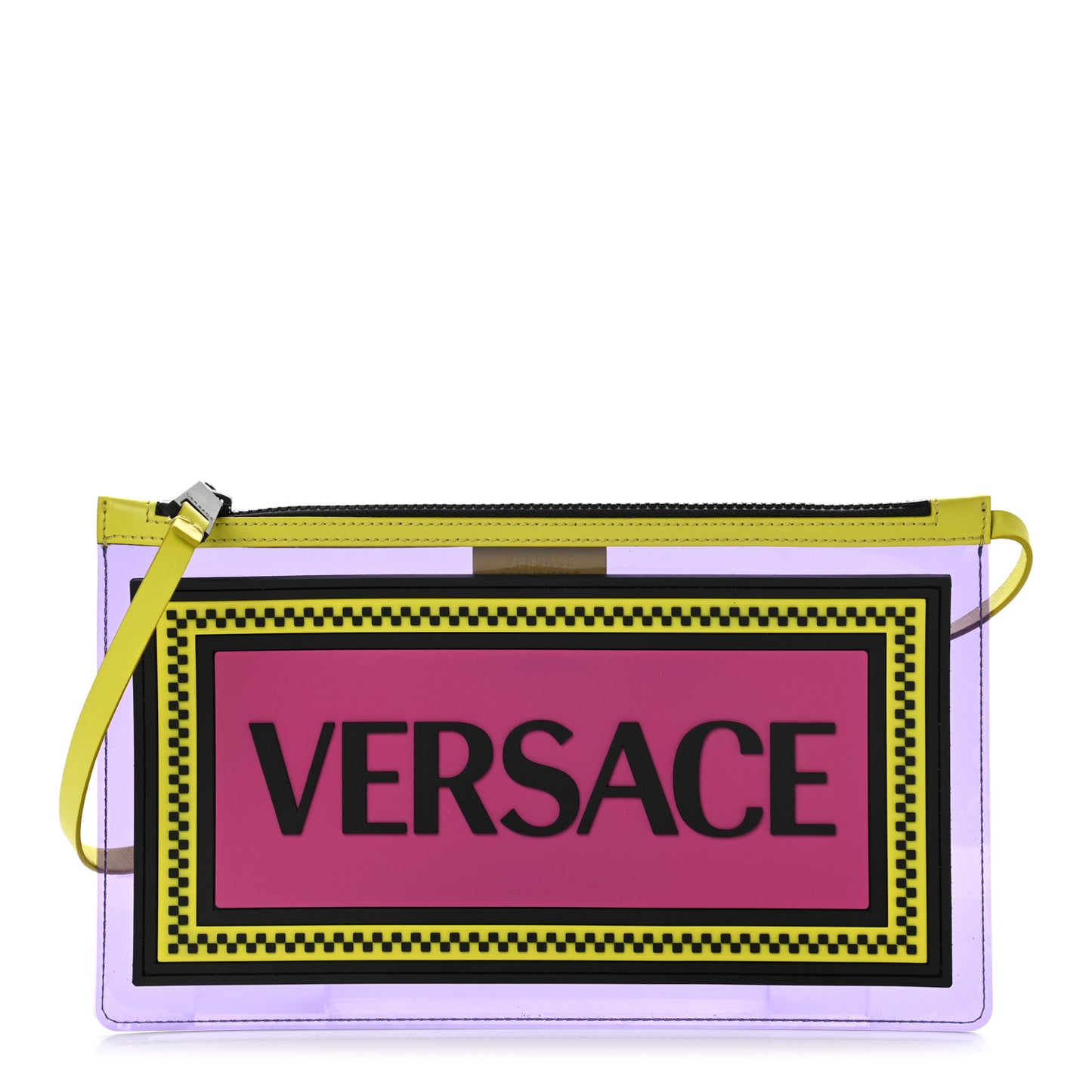 Vinyl Rubber Calfskin 90s Logo Pouch Multicolor