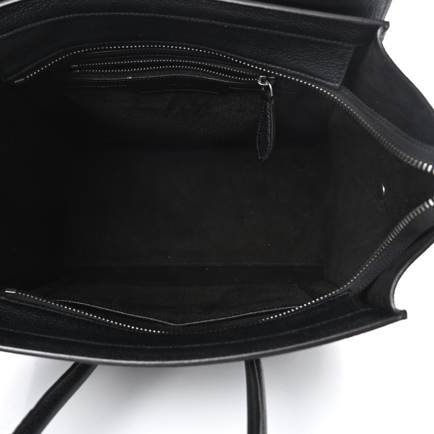 Drummed Calfskin Micro Luggage Black