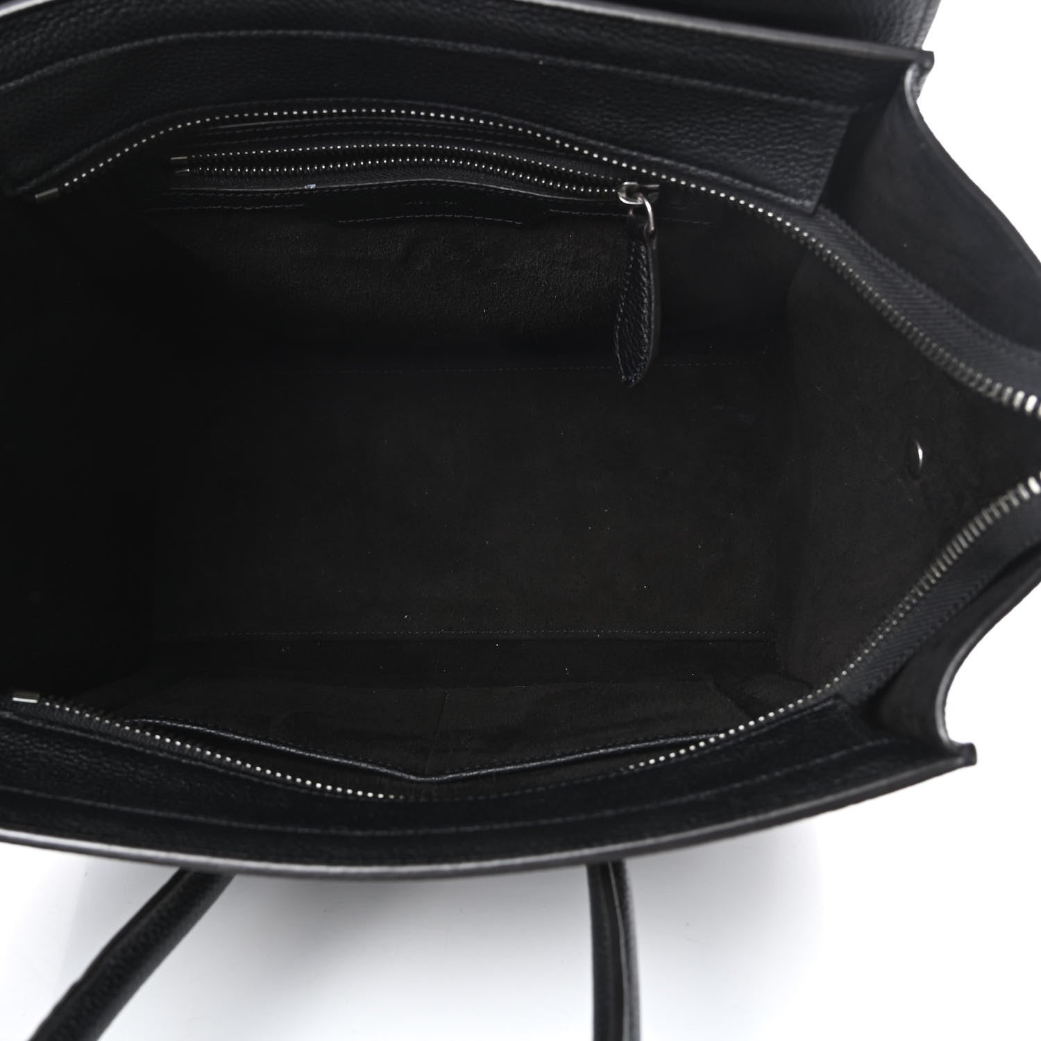 Celine Drummed Calfskin Micro Luggage Black 5 of 15