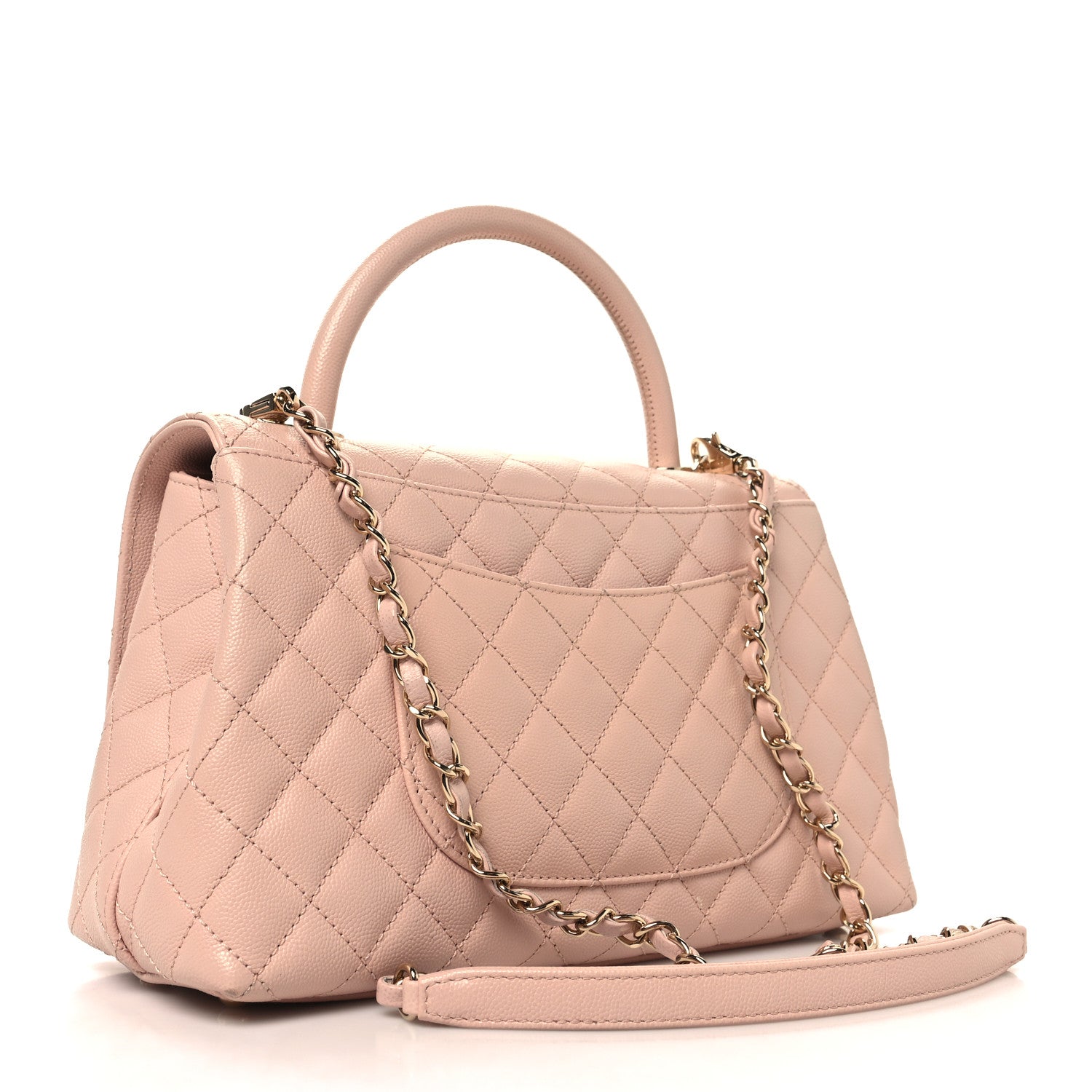 Chanel Caviar Quilted Small Coco Handle Flap Light Pink 3 of 13