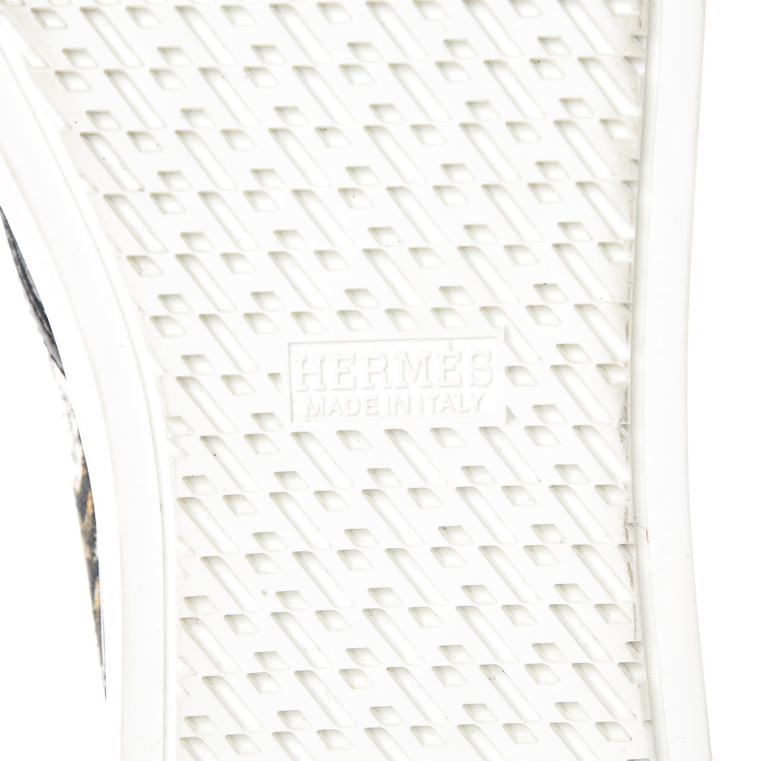 Hermes Cotton Canvas Printed Equateur Kick Slip On Sneakers 37.5 White 6 of 12