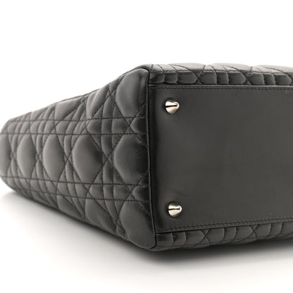Christian Dior Lambskin Cannage Medium Lady Dior Black 7 of 9