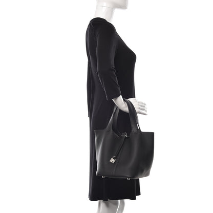 Hermes Taurillon Clemence Picotin Lock 22 MM Black 2 of 10