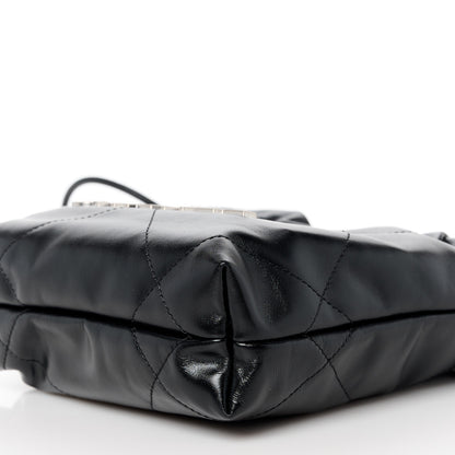 Chanel Shiny Calfskin Quilted Mini Chanel 22 Black 10 of 11