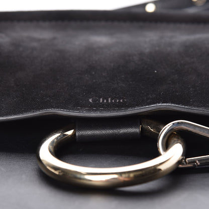 Chloe Suede Calfskin Medium Faye Shoulder Bag Black 13 of 14