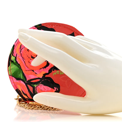 Louis Vuitton Vernis Roses Chapeau Coin Purse Orange Sunset 2 of 7