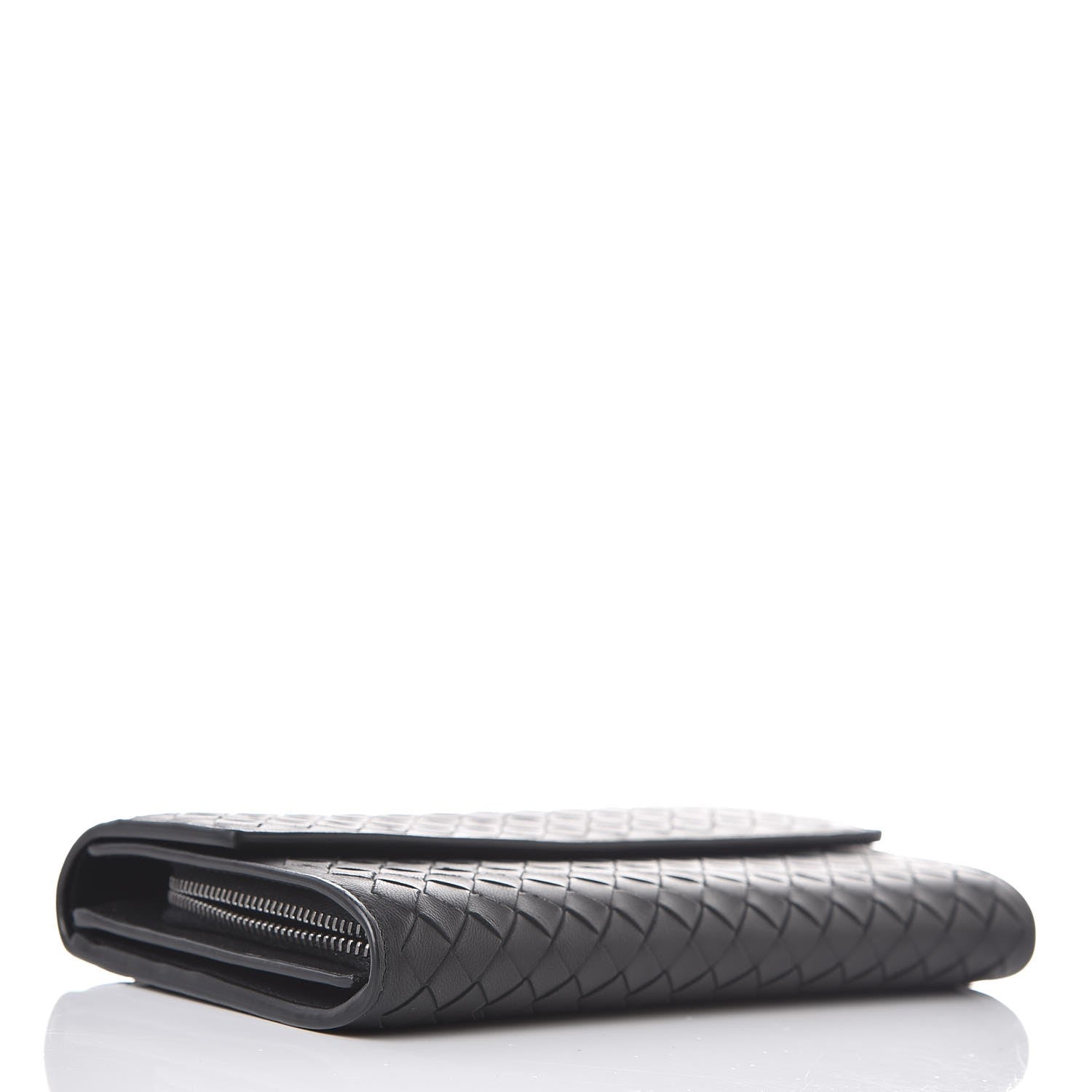 Bottega Veneta Nappa Intrecciato Continental Flap Wallet Black 4 of 9