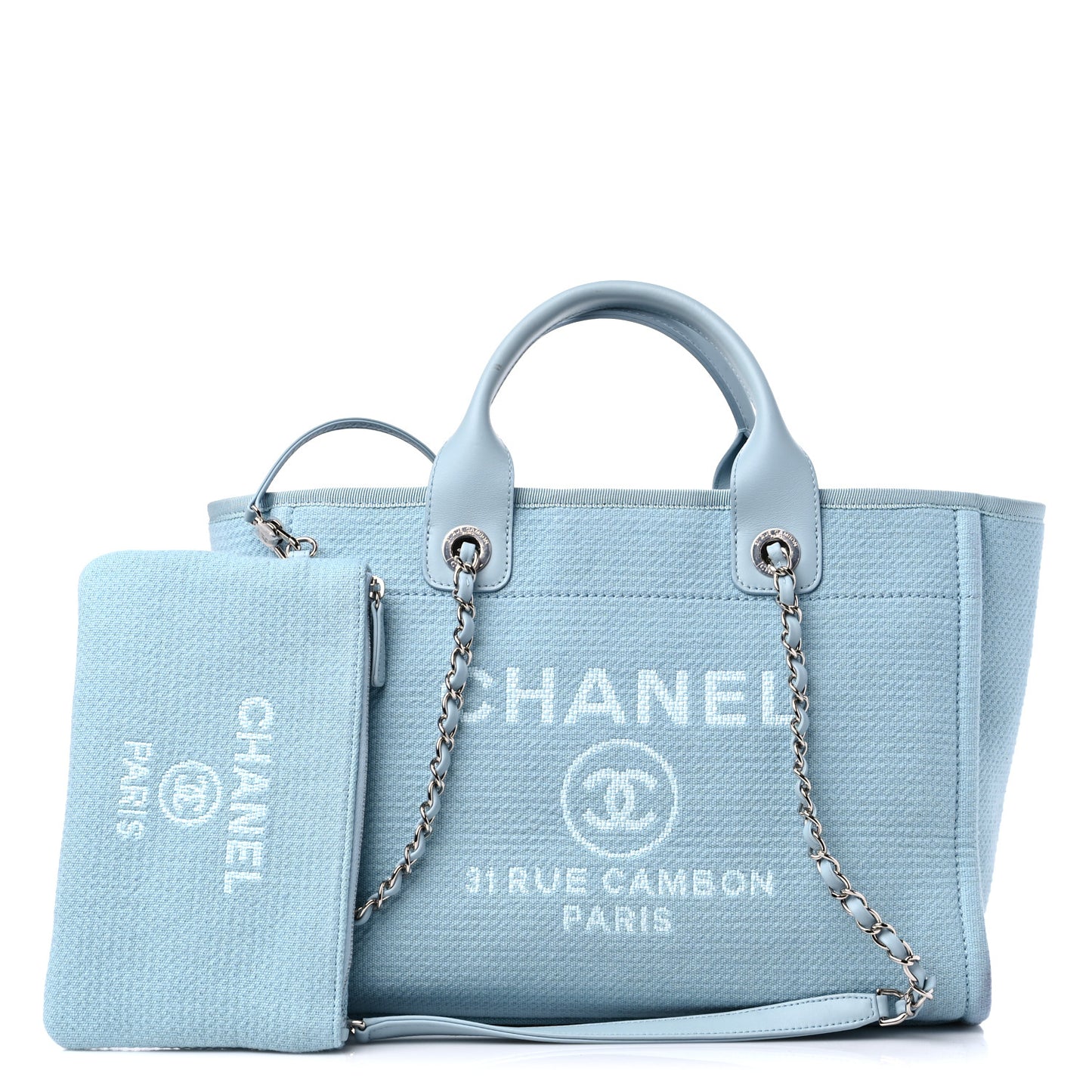 Mixed Fibers Small Deauville Tote Light Blue