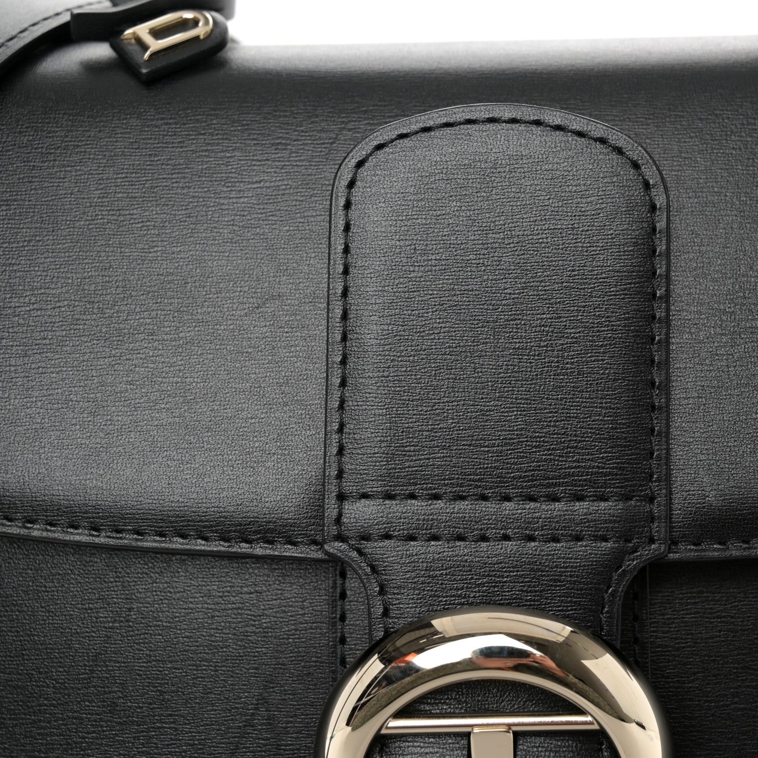 Delvaux Box Calfskin MM Brillant Satchel Black 13 of 15