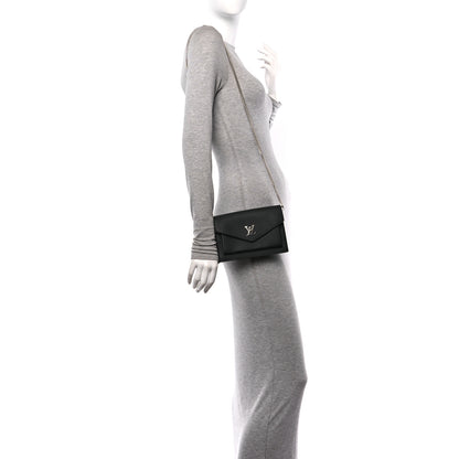 Louis Vuitton Soft Calfskin My Lockme Chain Pochette Black 2 of 9