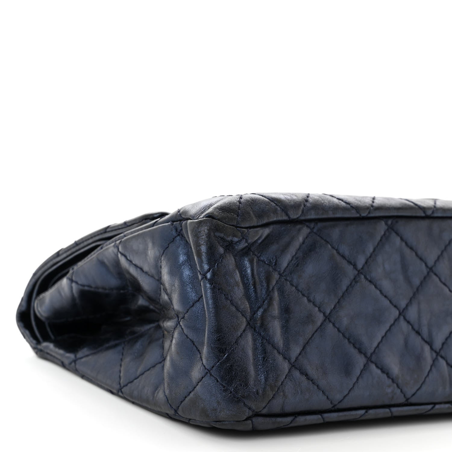 Chanel Metallic Aged Calfskin Quilted 2.55 Reissue 227 Flap Blue 9 of 10