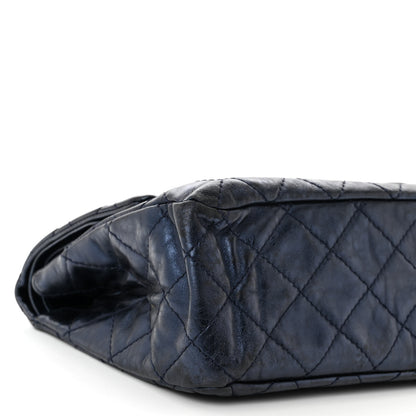 Chanel Metallic Aged Calfskin Quilted 2.55 Reissue 227 Flap Blue 9 of 10