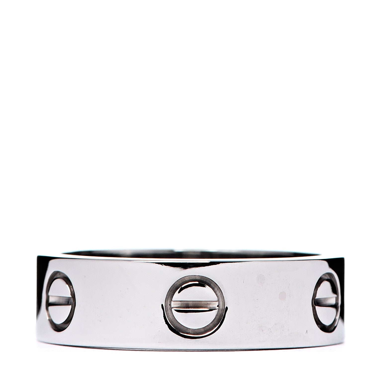 Cartier 18K White Gold 5.5mm LOVE Ring 58 8.25 1 of 4