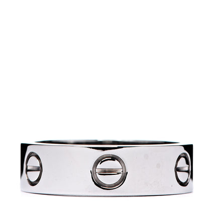 Cartier 18K White Gold 5.5mm LOVE Ring 58 8.25 1 of 4