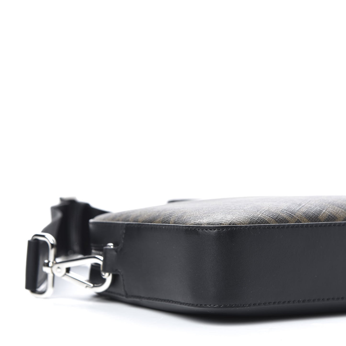 Glazed Fabric Vitello Liberty FF 1974 Diagonal Medium Camera Case Tobacco Moresco Black