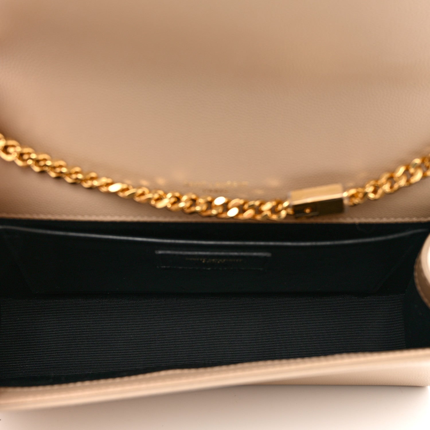 Saint Laurent Grain De Poudre Medium Monogram Kate Satchel Dark Beige 5 of 10