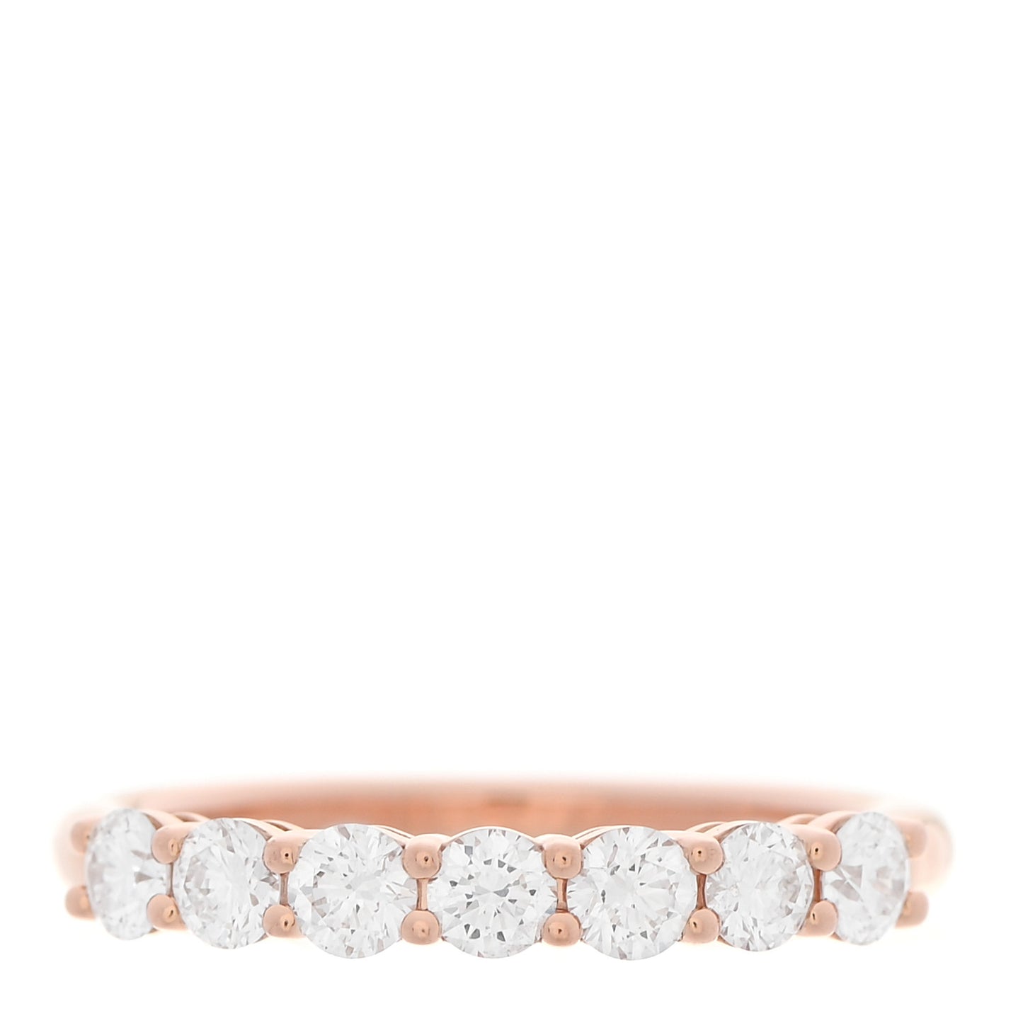 18K Rose Gold Diamond 3mm Half Circle Embrace Band Ring 50 5.5