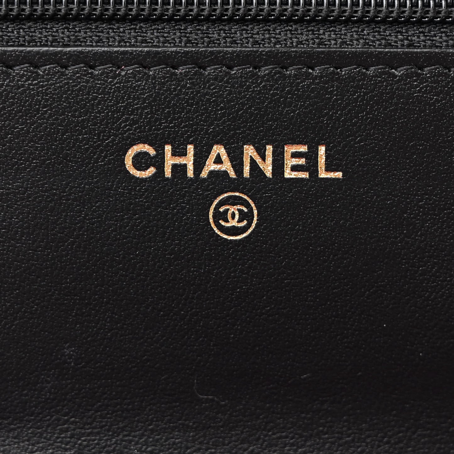 Fabric Printed Chanel 19 Wallet On Chain WOC Black Multicolor