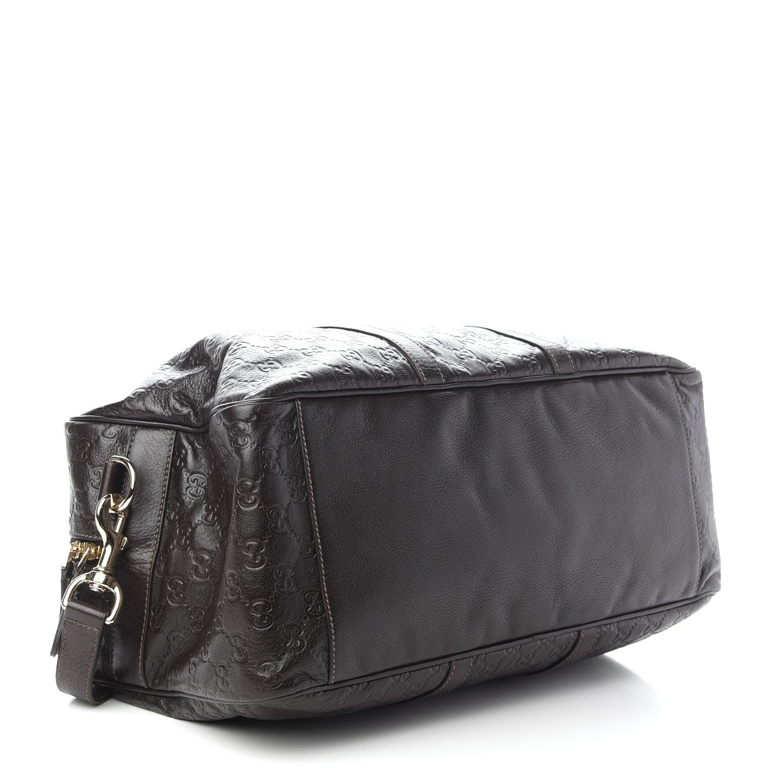 Gucci Guccissima Medium Carry On Duffle Dark Brown 3 of 15