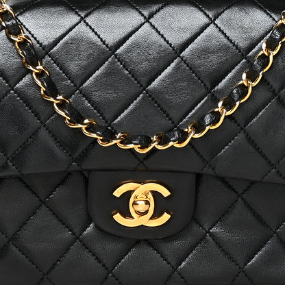 Chanel Lambskin Quilted Medium Double Flap Black 8 of 10
